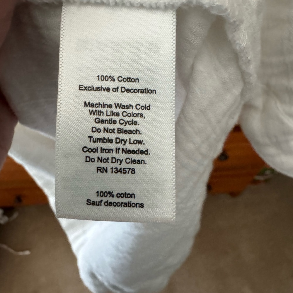 Vineyard Vines White Cotton Gauze swim coverup Tunic Medium - Picture 6 of 6